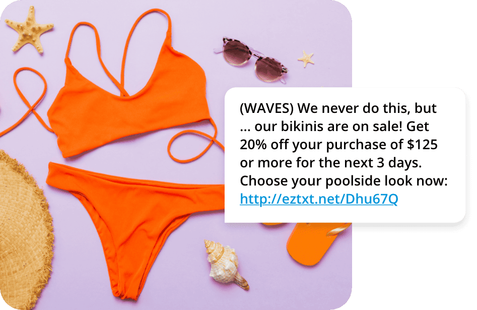Bikini Summer Sale Text Example