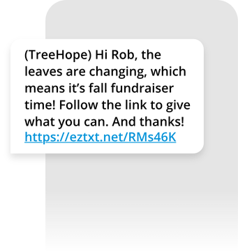 Donation SMS marketing text