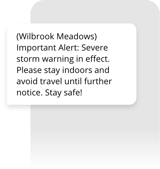 Residential Alert Text Message