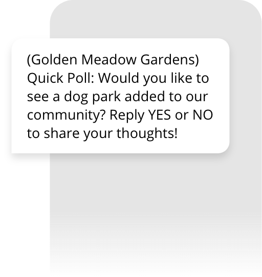 Residential Poll Text Message