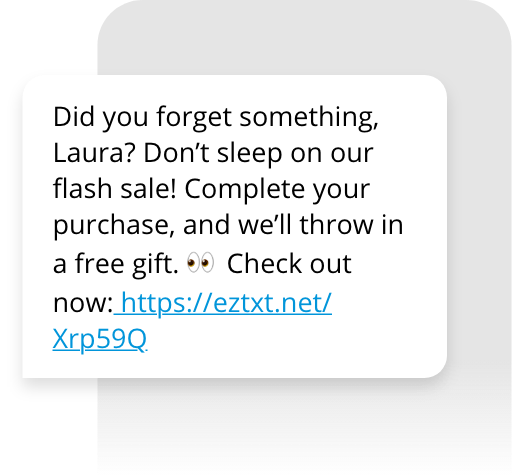 Free gift sample sms message
