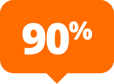 90% 