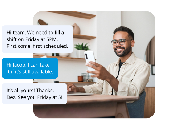 Employee Scheduling text conversations