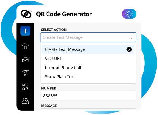 Step 2 - Select Action Your QR Code Will Take