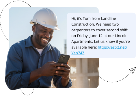 Employee communication text construction