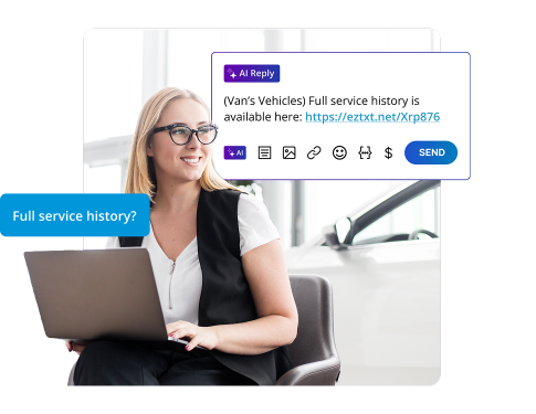 AI Reply text messages for clients